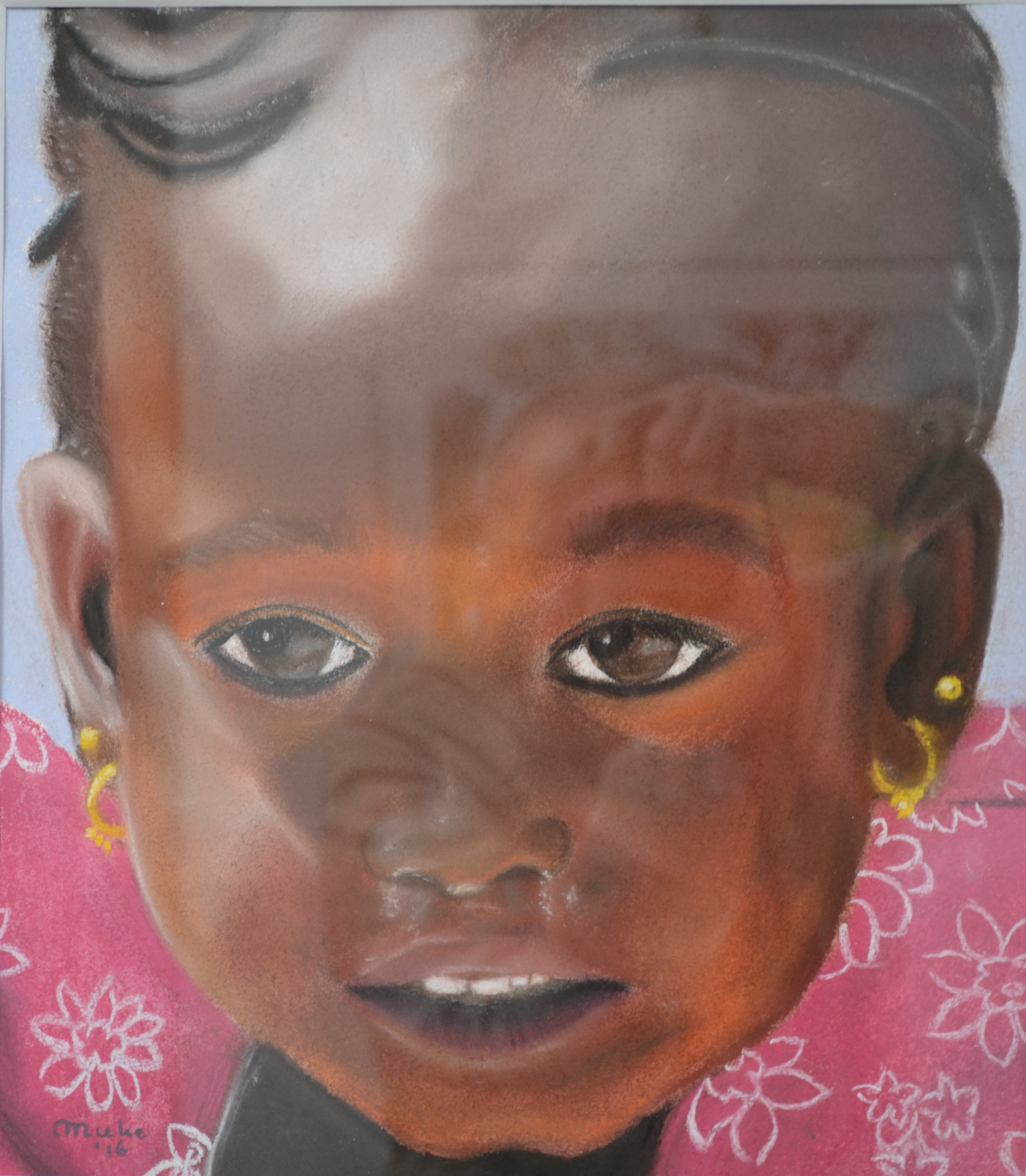 Mieke Maassen Kindje uit Mali pastel