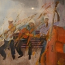 Bep Sijtsma Cubaans Strijkorkestje aquarel
