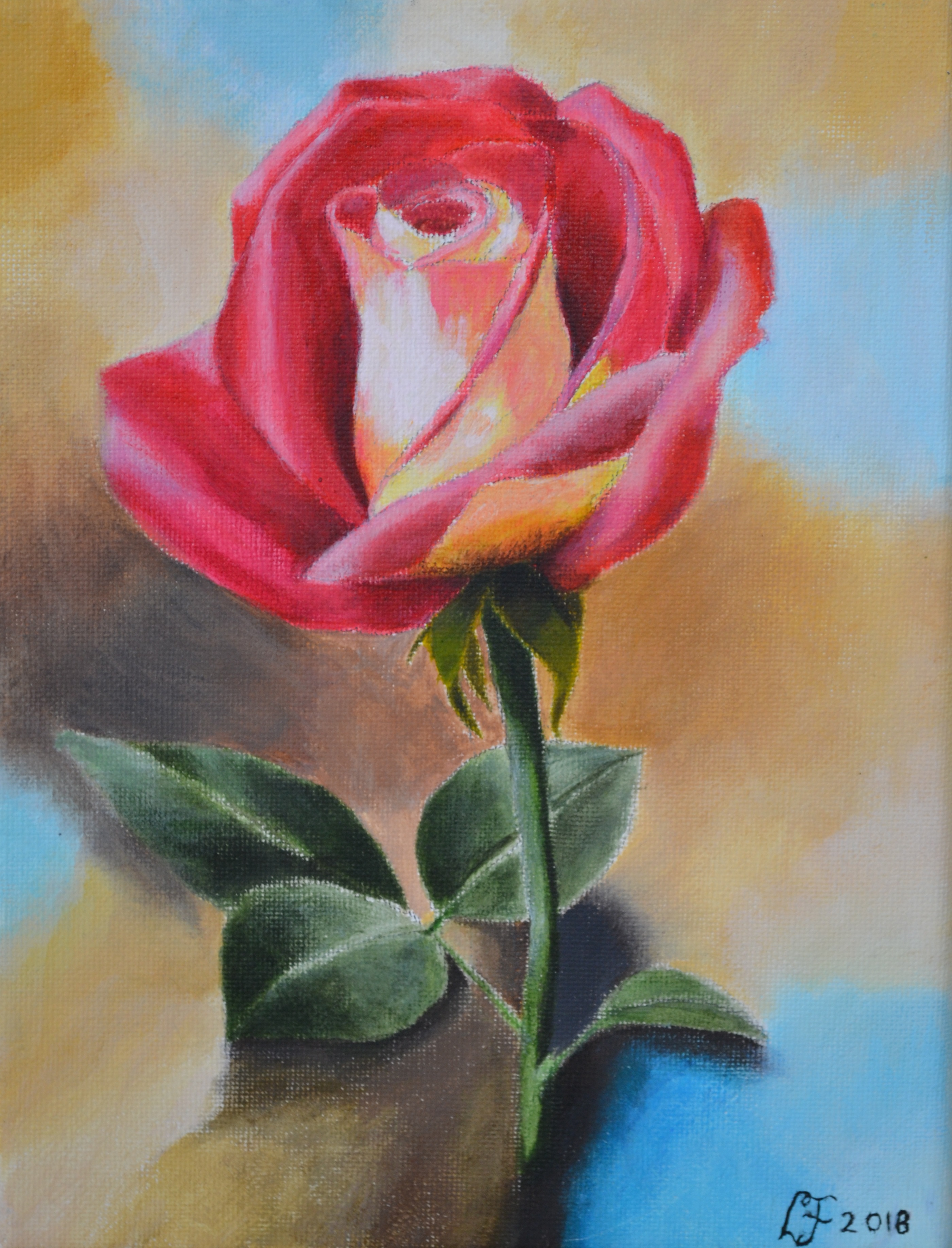 Lisanne Fabrie Roses are red, violets are blue acryl