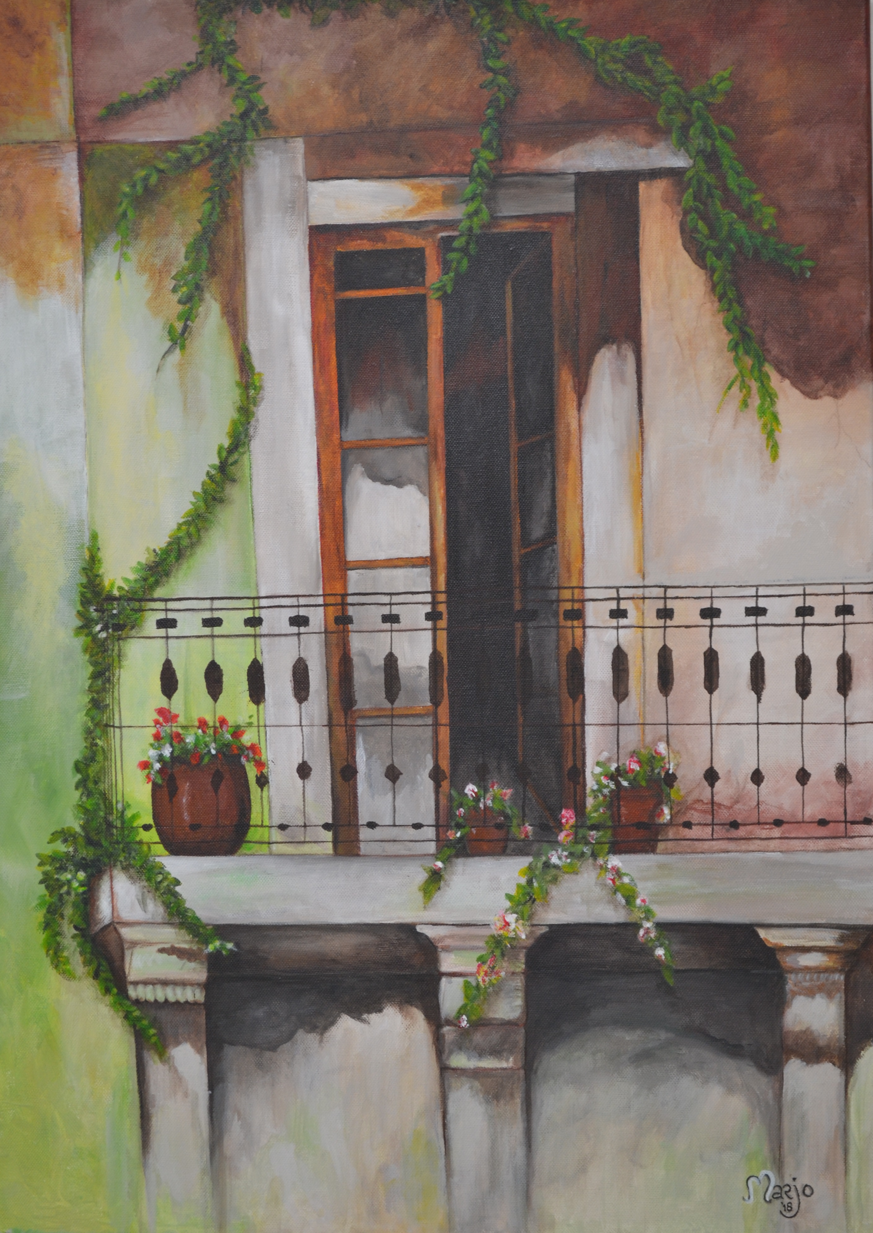 Marjo Vromans Italiaans balkon acryl